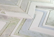 Chevron & Herringbone Spring Marble Mosaic