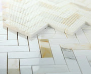 Chevron & Herringbone Sunrise Polished Mosaic Tile