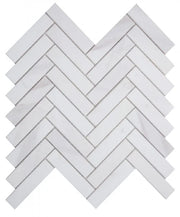 Chevron & Herringbone White Marble Mosaic Tile