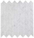Chevron & Herringbone White Marble Mosaic Tile
