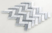 Chevron & Herringbone Long Loft 11x12.5 Marble Mosaic