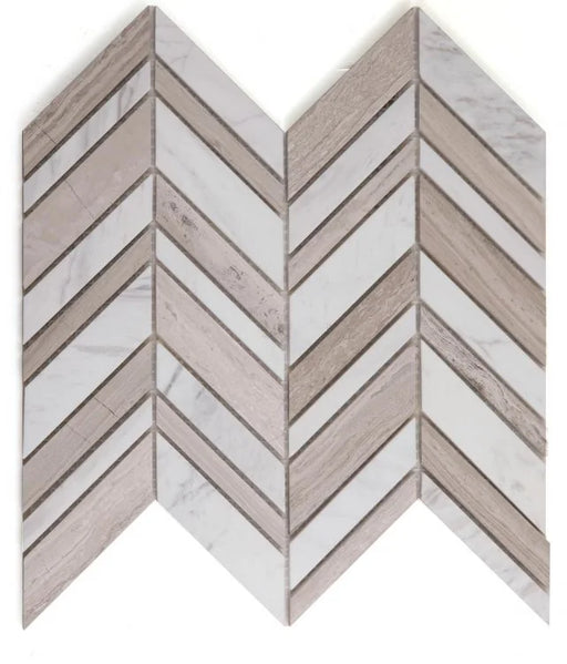 Chevron & Herringbone Shadow Loft Mosaic