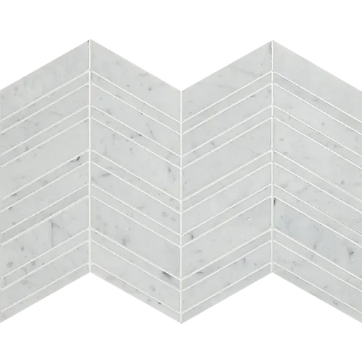 Chevron Venatino Polished Large Mesh Pattern Marble Mosaic