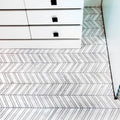 Chevron Venatino Polished Large Mesh Pattern Marble Mosaic
