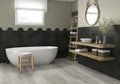 Chicago Exa Charcoal 8.5x9.8 Hexagon Ceramic Tile