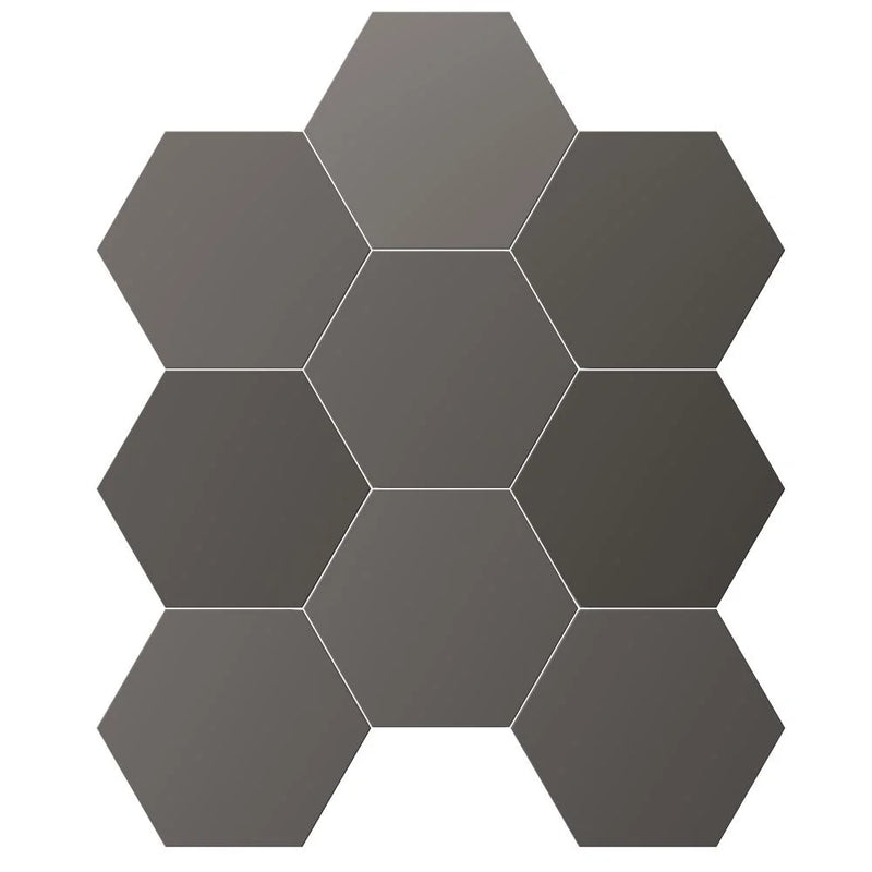 Chicago Exa Charcoal 8.5x9.8 Hexagon Ceramic Tile