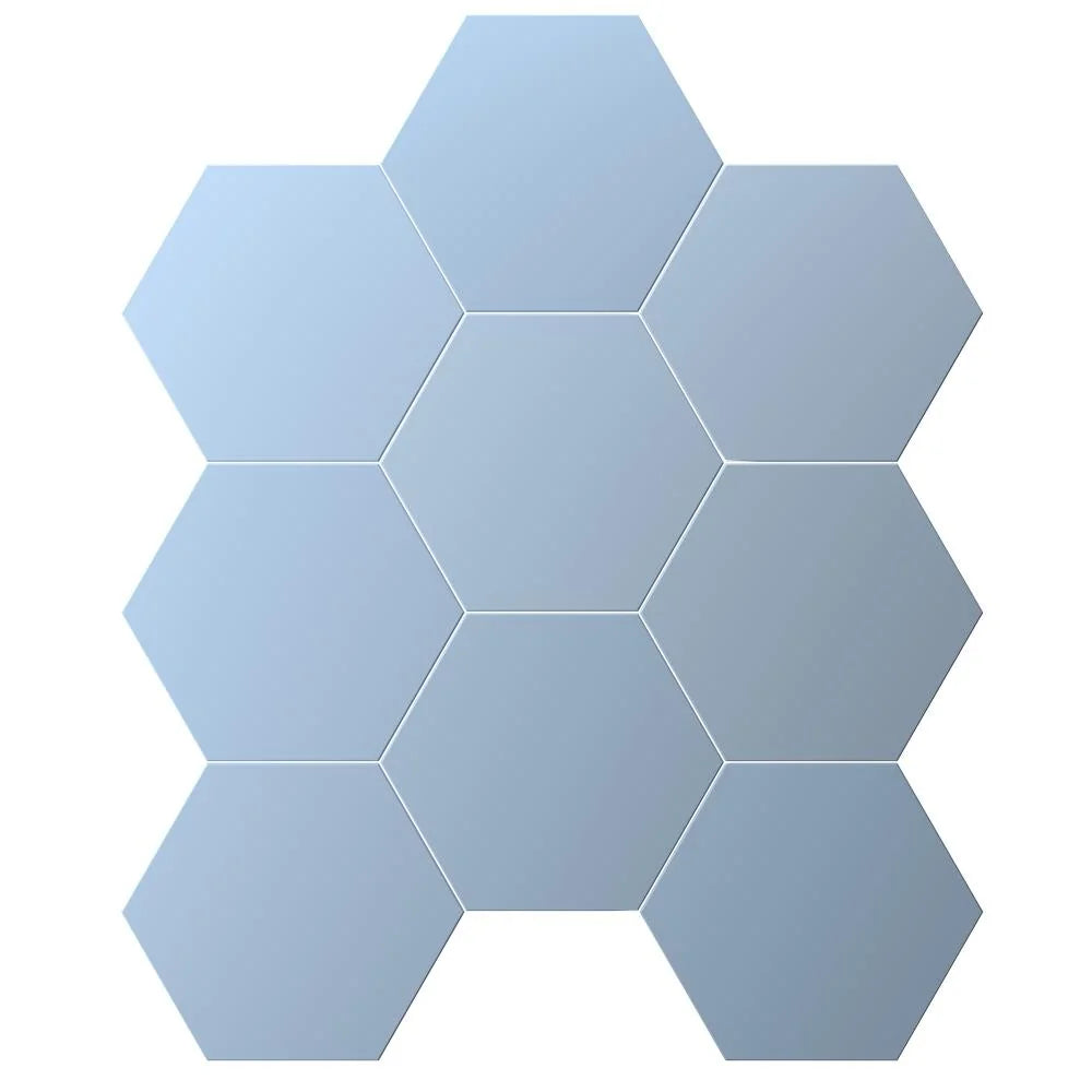 Chicago Exa Ocean 8.5x9.8 Hexagon Ceramic Tile — Solidshape
