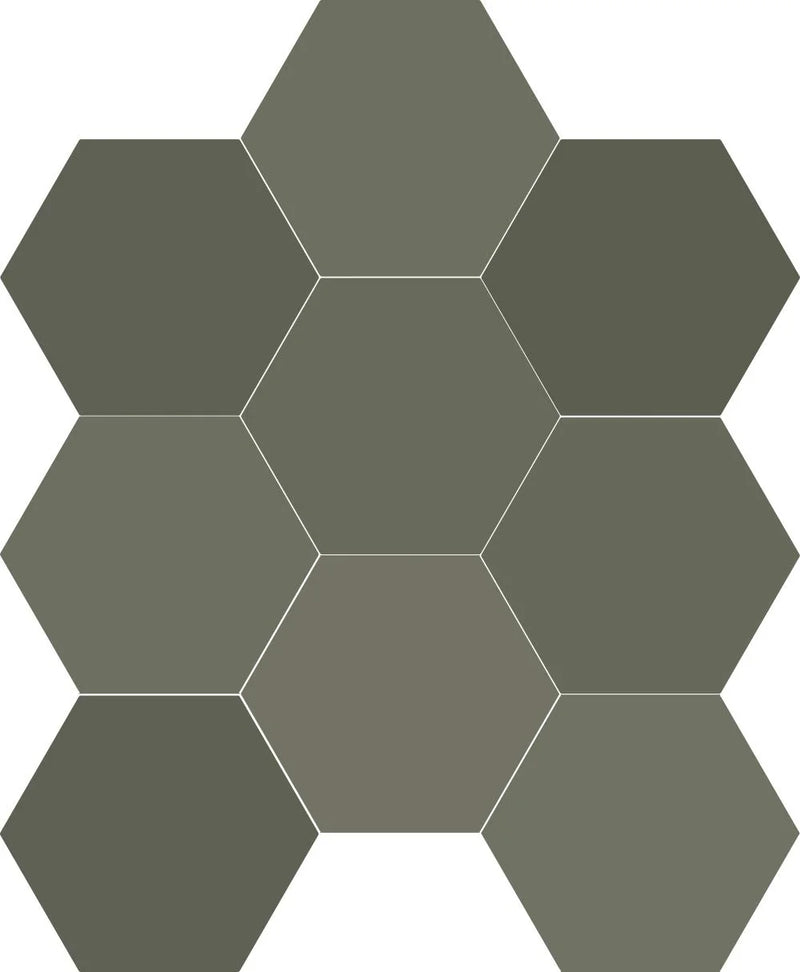 Chicago Exa Olive 8.5x9.8 Hexagon Ceramic Tile