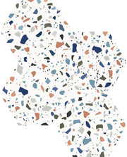 Chicago Terrazzo 8.5x9.8 Hexagon Matte Ceramic Tile
