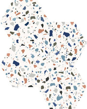 Chicago Terrazzo 8.5x9.8 Hexagon Matte Ceramic Tile