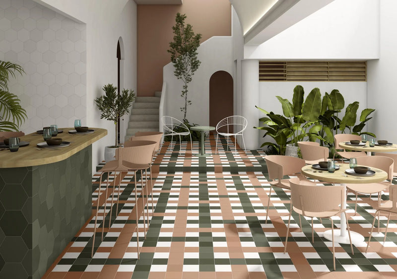 Chicago Exa Olive 8.5x9.8 Hexagon Ceramic Tile