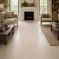 Chiseled Travertine Classico 18x18 Honed Filled Tile — Family Room floor