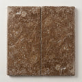 Chocolate Brown Walnut Travertine Tumbled 12 x 24 x 1.25 Paver 12x24 close-up