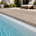 Chocolate Brown Walnut Travertine Tumbled 16 x 24 x 1.25 Bullnose Coping 16x24 pool coping — Swimming Pool pool edge drop-face coping