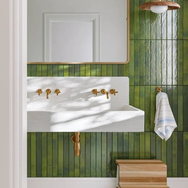 Chroma Green 18x2 Gloss Ceramic Field Tile