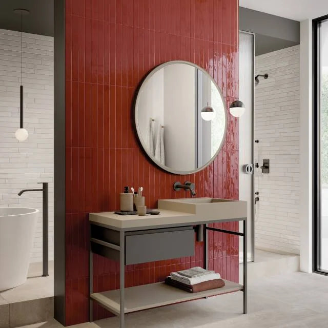Chroma Red 18x2 Field Gloss Ceramic Tile