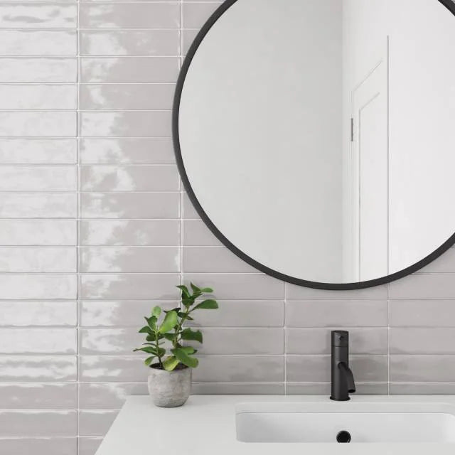 Clara Grey 2.75x11 Glossy Ceramic Wall Tile