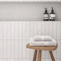 Clara White 12x0.5 Glossy Jolly Ceramic Trim