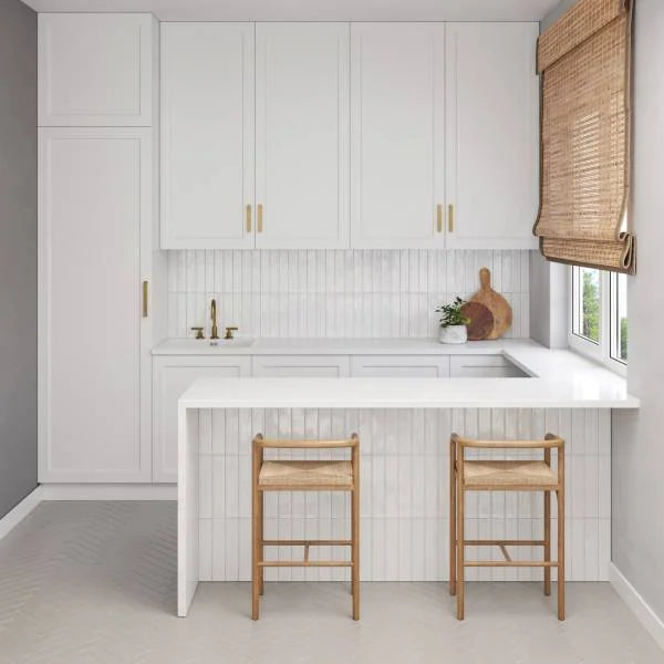 Clara White 12x0.5 Glossy Jolly Ceramic Trim