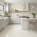 Classic 12x24 Honed Limestone Tile — Kitchen floor