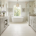 Classic 12x24 Honed Limestone Tile — Primary Bath floor