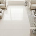 Classic 18x18 Honed Limestone Tile — Family Room floor