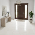 Classic 18x18 Honed Limestone Tile — Foyer floor