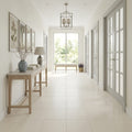 Classic 18x18 Honed Limestone Tile — Hallway floor
