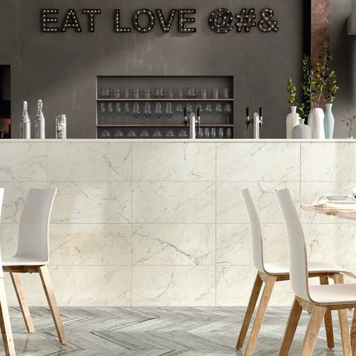 Classic 2.0 Bianco Carrara 24x12 Polished Ceramic Tile