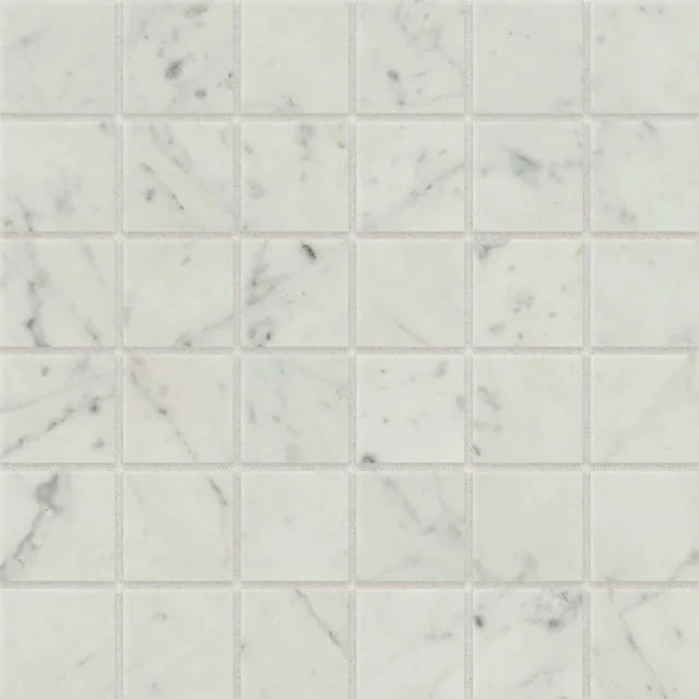 Classic 2.0 Bianco Carrara 2x2 12x12 Glass Mosaic