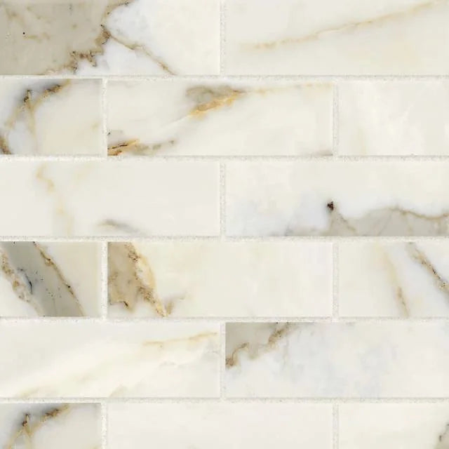 Classic 2.0 Calacatta 12x12 2x6 Porcelain Mosaic