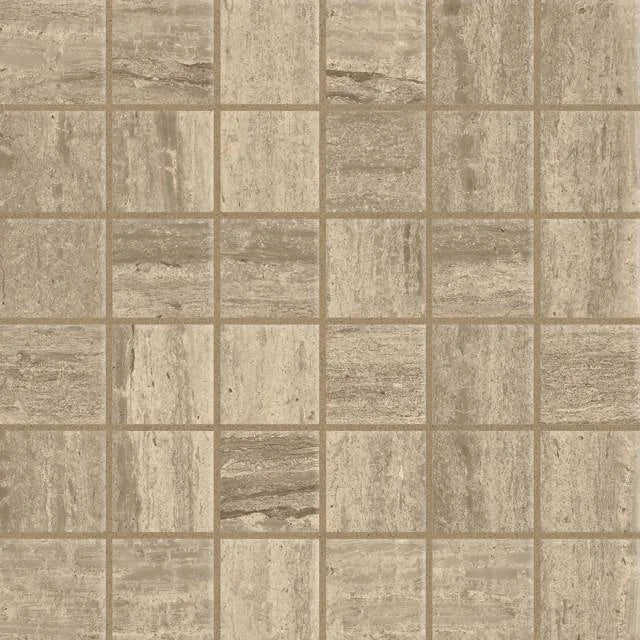 Classic 2.0 Travertino Chiaro 12x12 Polish Travertine Mosaic