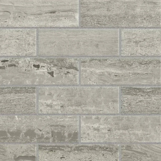 Classic 2.0 Travertino Grigio 2x6 12x12 Porcelain Mosaic