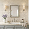 Classic 4x16 Split Limestone Tile — Bathroom wall