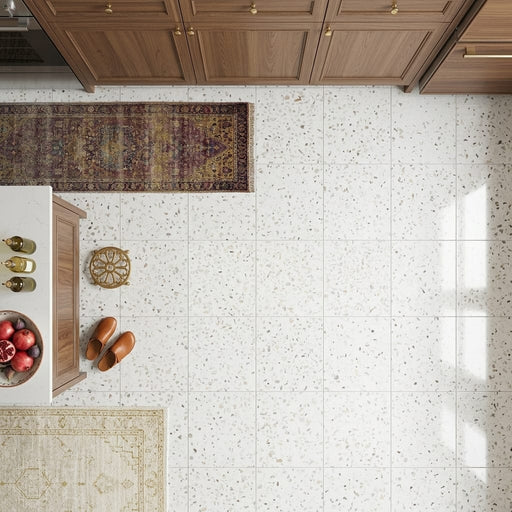 Classico 24x24x1/2 Polished Marble Tile — Kitchen floor