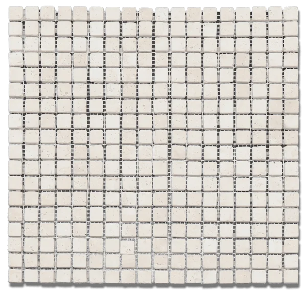 Classico 5/8x5/8 12x12 Sheet Natural Travertine Mosaic