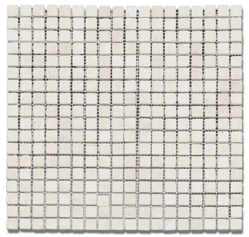 Classico 5/8x5/8 12x12 Sheet Natural Travertine Mosaic