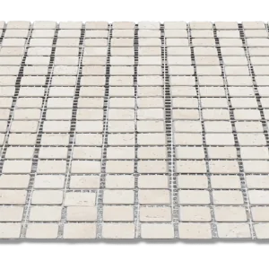 Classico 5/8x5/8 12x12 Sheet Natural Travertine Mosaic