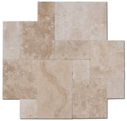 Classico 16 Sq Ft Pattern Honed Filled Chiseled Travertine Tile