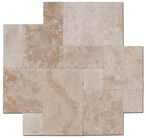 Classico 16 Sq Ft Pattern Honed Filled Chiseled Travertine Tile