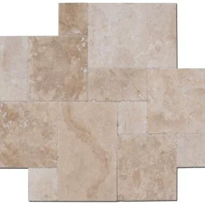 Classico 16 Sq Ft Pattern Honed Filled Chiseled Travertine Tile