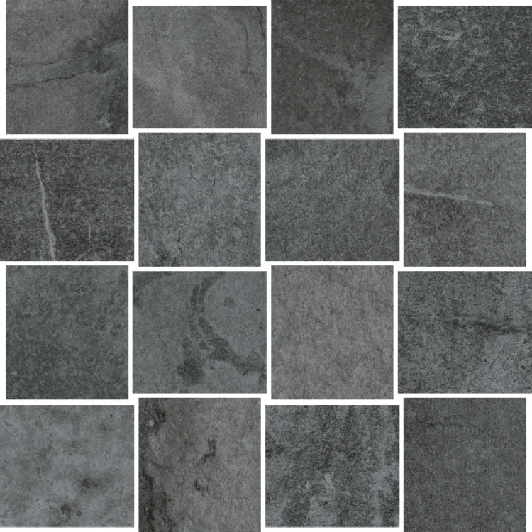 Climb 8 Black 2x2 Porcelain Mosaic