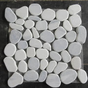 Cloudy Grey Pebble Honed Porcelain Mosaic Tile