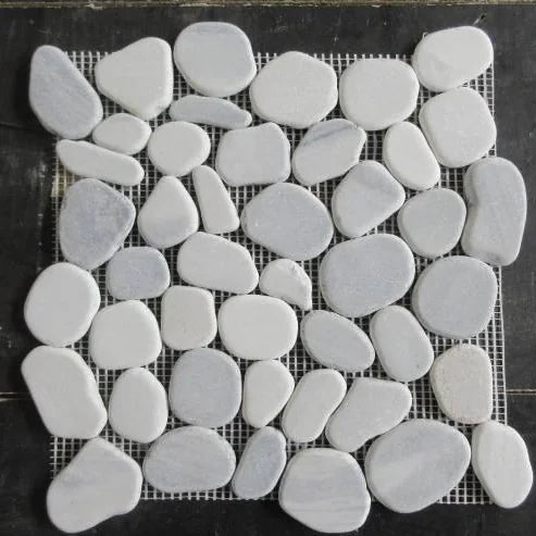 Cloudy Grey Pebble Honed Porcelain Mosaic Tile