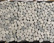 Cloudy Grey Pebble Honed Porcelain Mosaic Tile