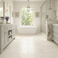 Cloudy Limestone 12x24 Brushed Tile — Primary Bath floor