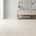 Cloudy Limestone 18x36 Honed Tile — Primary Bath floor