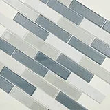 Colosseo Azul Brick 1x4 Misc. Glass Mosaic Tile