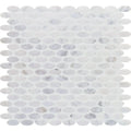 Completa Marble Series Bianco Venatino Ellipse Honed Marble Mosaic