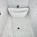 Completa Marble Series Bianco Venatino Lotus Honed Marble Mosaic